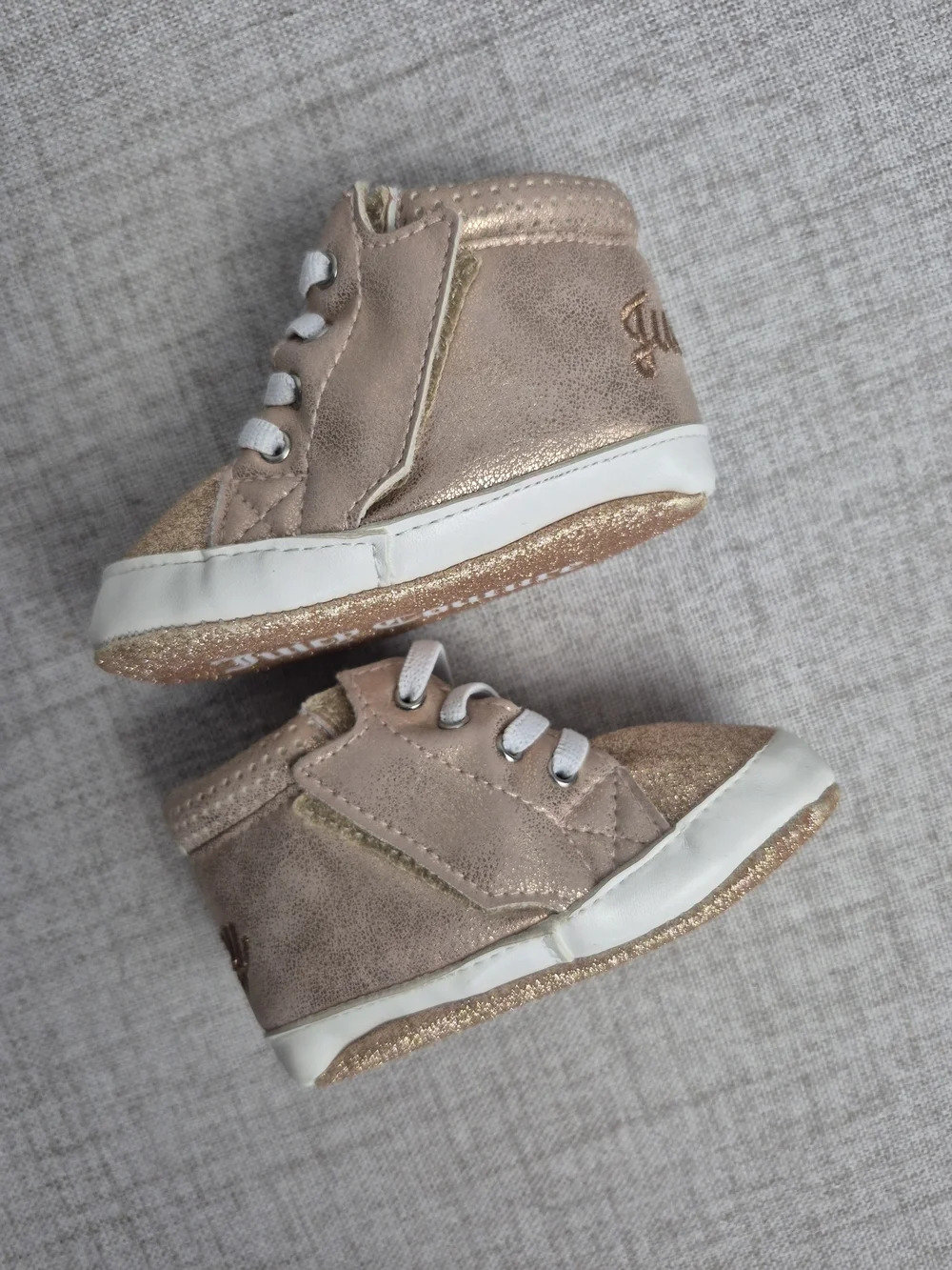 Baby Walker Metallic Rose High-Top Sneakers